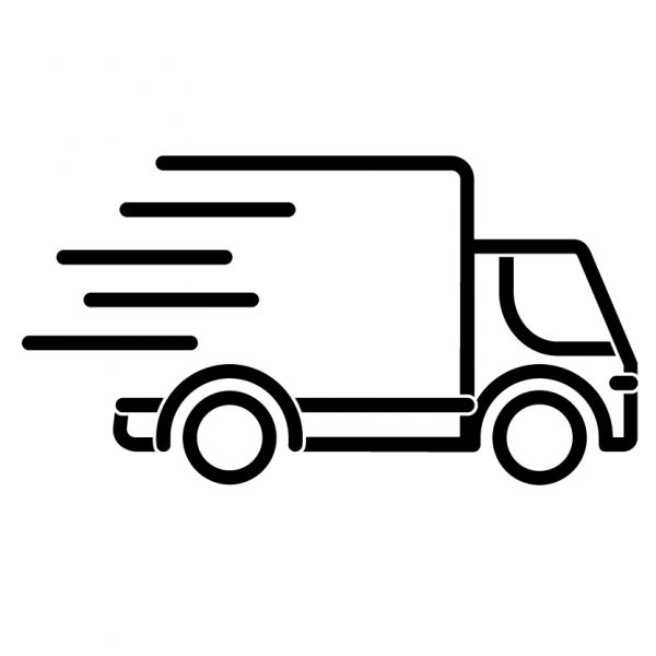 Illustration of a truck moving at speed